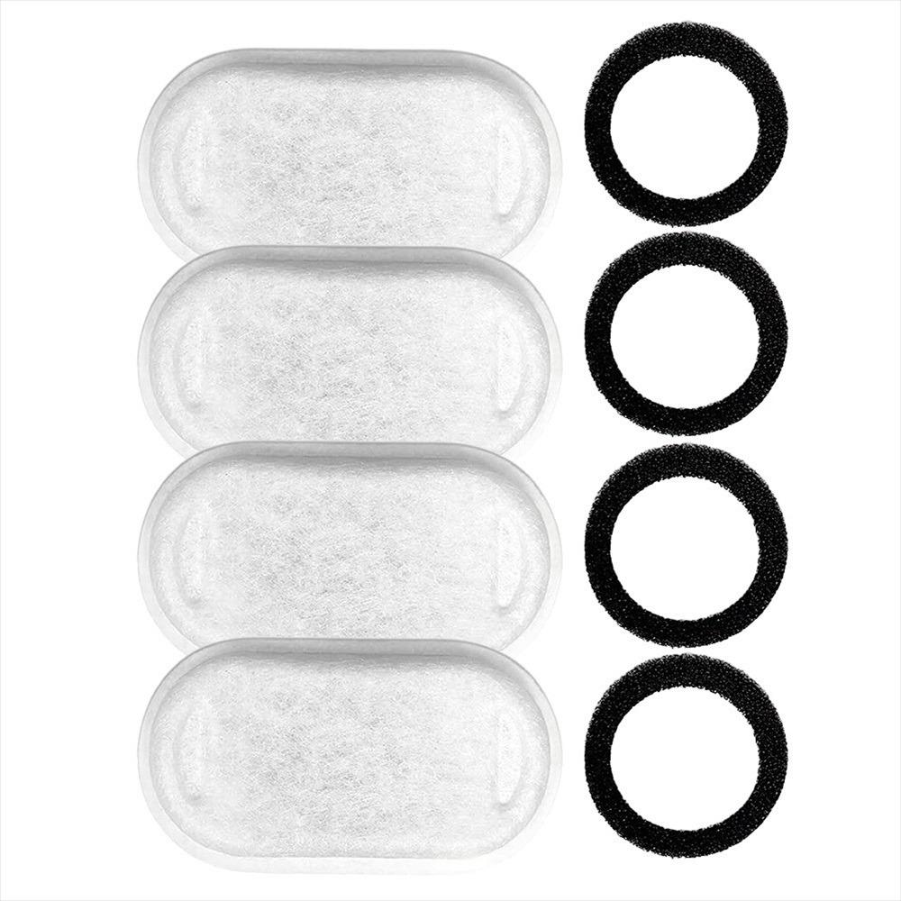 8Pcs/Set Activated Carbon Sponge Cat Water Fountain Replacement Filter for Pet Water Fountain