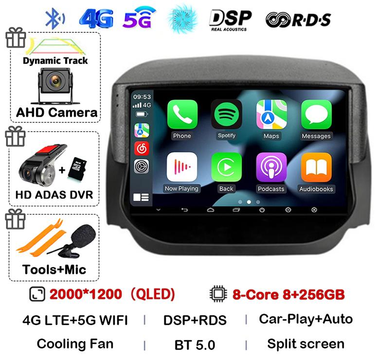 Android 14 Carplay Auto Pentru Ford EcoSport Eco Sport 2014 2015 2016 2017 2018 Radio Auto GPS 4G+WIFI Player Stereo Multimedia QLED