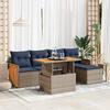 VidaXL Garden Furniture Set with Cushions 6 Pcs Grey Braided Resin Acacia 3327701