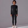 Nuova Tuta Nuda Spazzolata, Modellante Morbido e Delicato sulla Pelle, Pantaloni Lunghi, Abbigliamento da Yoga, Abbigliamento Fitness da Donna con Semi-Zip