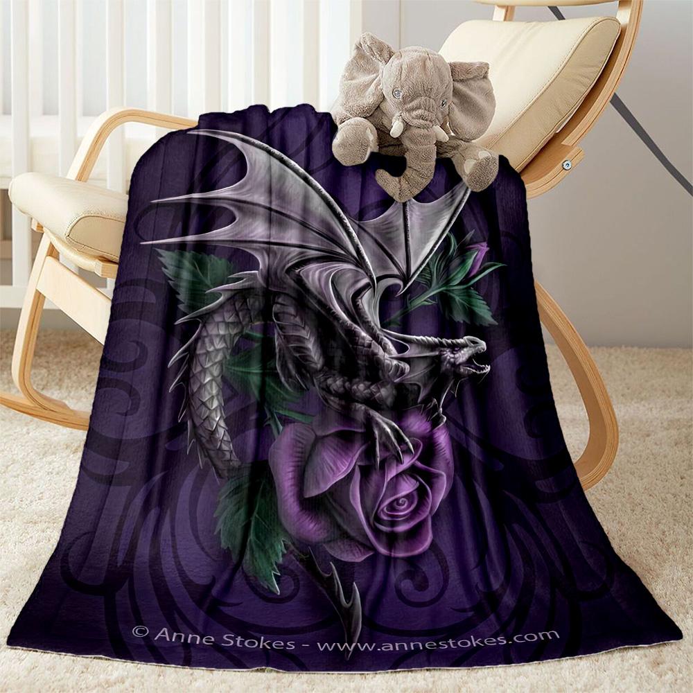 Gothic Style Blanket Soft & Cozy Perfect for Seaside Bed Office Four Seasons Multipurpose Playful Design Gift for Travel Home Birthdays