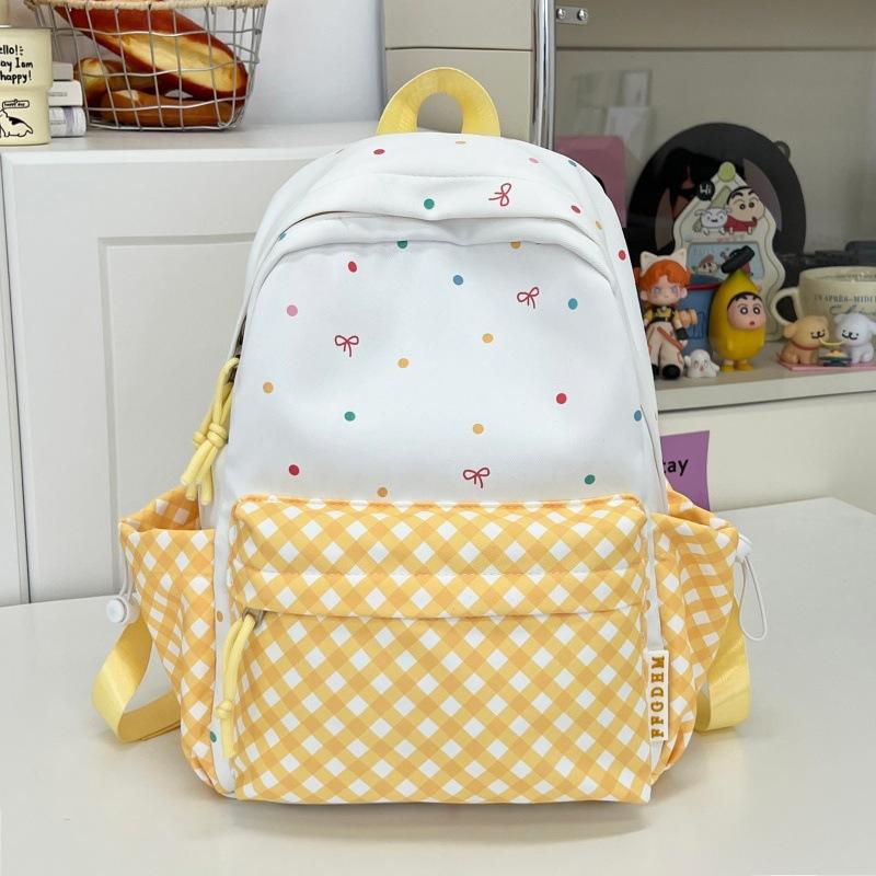 Schoolbag new polka dot personalized backpack cute simple high value girl feeling schoolbag fresh junior high school student backpack