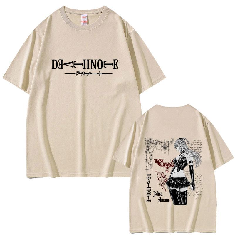 Anime Death Note Misa Merch Tshirt Unisex Women Casual Vintage Streetwear Unisex High Quality Soft Cotton Tshirt Male Fashion Tees