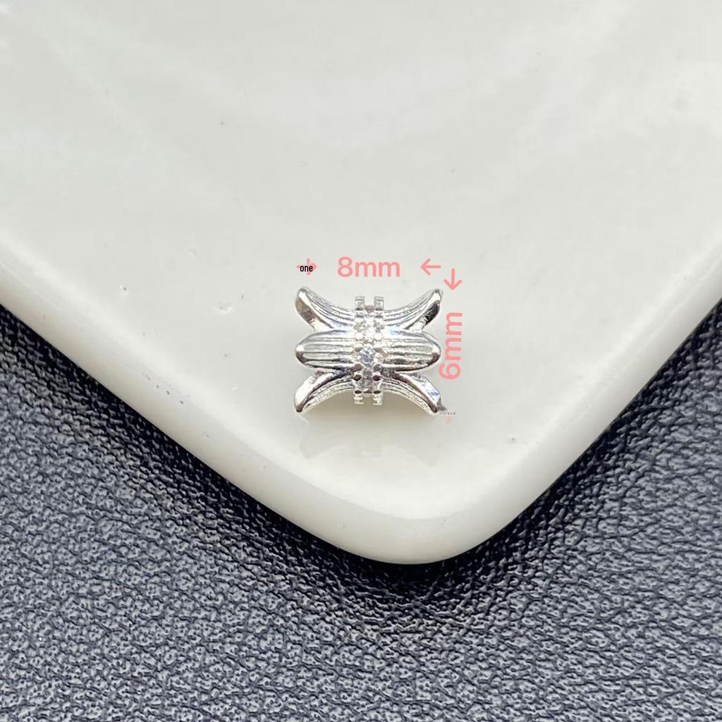 Koraliki cyrkoniowe inkrustowane diamentami do biżuterii DIY - Smukłe koraliki dystansowe, Ręcznie robione kryształowe koraliki do haftu