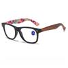 New Retro Imitation Wood Grain Presbyopia Glasses Large Frame Transparent Reading Glasses Anti Blue Light Far Sight Eyewear