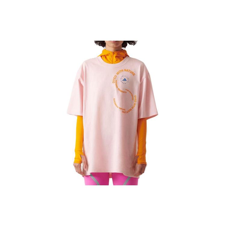 adidas T Shirts Unisex Pink Crew Neck Moderate Straight Fit IA7711