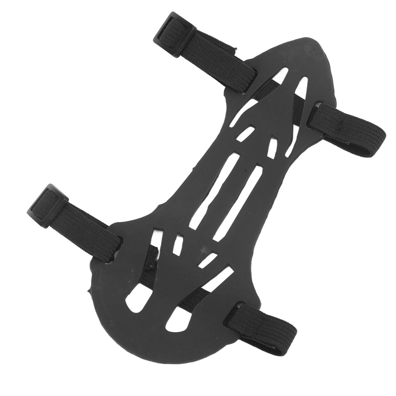 

Rubber Archery Arm Guards Adjustable Safe Breathable Elastic Recurve Bow Arm Guard for Summer Black