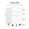 Under-Desk Mobile Metal Filing Cabinet with Locking Drawer and Office Storage