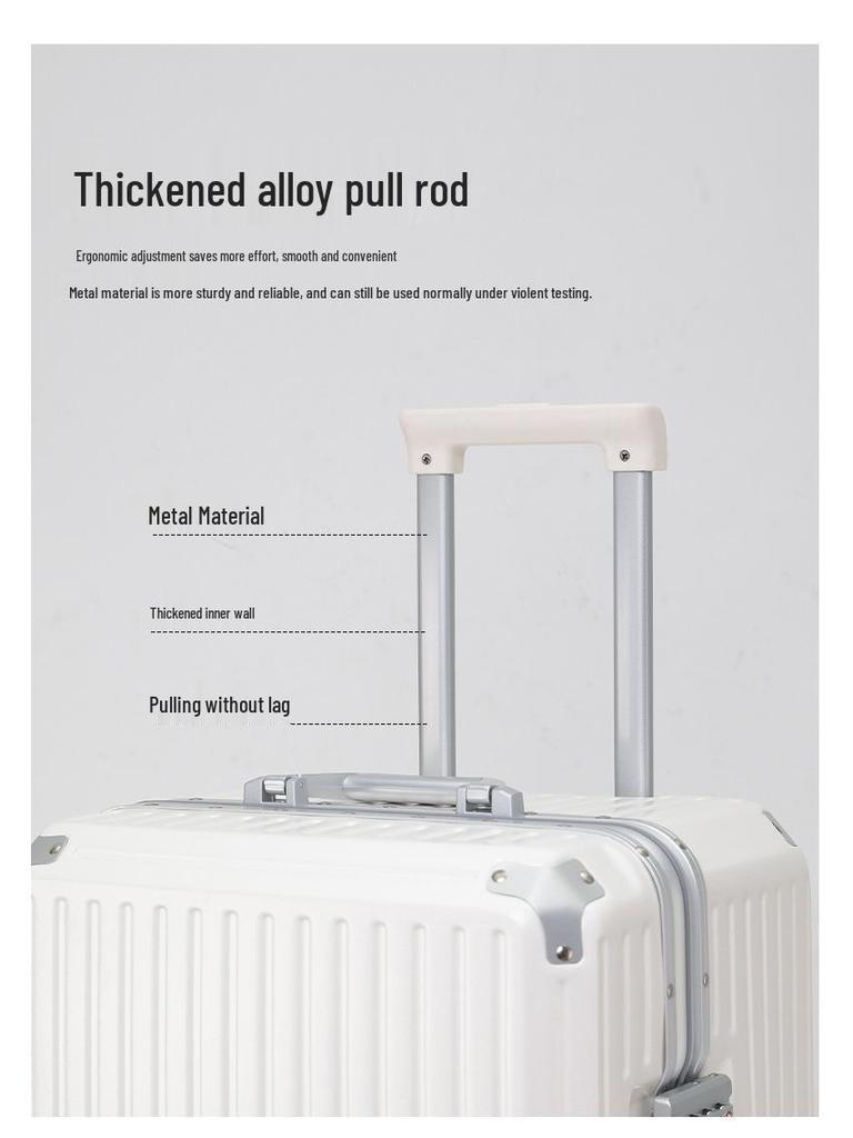 30" Extra-Large Capacity Aluminum Trolley Case with Universal Wheels & Charging Port