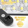 Oyviny 6 Inch Oval White LED Trailer Tail Lights With 24LEDs Super Bright Oval 6" Reverse/Backup Tail Lights With Flush Mount Grommets DOT SAE