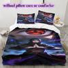 Naruto Sasuke Uchiha Various Sizes Bedding Set Duvet Cover 3pcs Children's Gift Print Cartoon Extra Large Decor