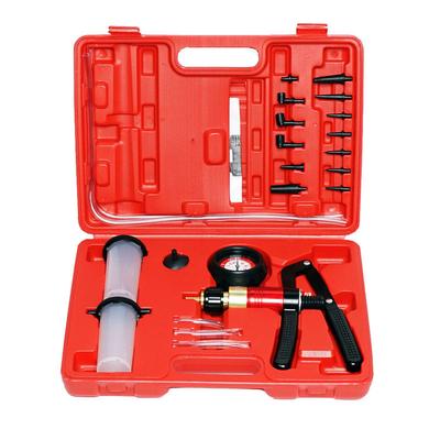 21PCS Hand Held Vacuum Pistol Pump Tester Kit Brake Fluid Bleeder Bleeding Kit for Motorcycle Car Truck