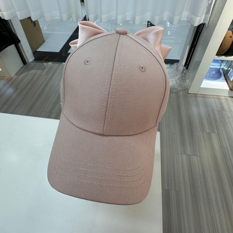 Hat female versatile bow sweet and cute big head circumference baseball cap showing face small casual cap