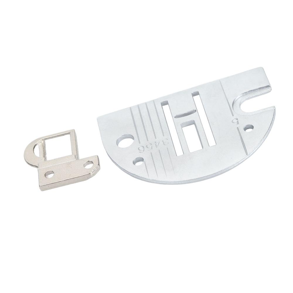 Stahl Nähmaschinennadelplatte Loch 8mm Stabile Nadelplatte Transporteur-Kit Industrielle Nähmaschinenplatte für 317398+153286