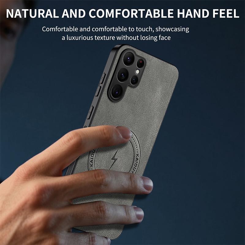 Magsafe Phone Case for Samsung S25 Ultra S 25+ Luxury Sheep Skin Magnetic Matte Anti-drop Bumper Cover for Galaxy S25 Edge