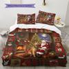 Cartoon-Muster Bettwäsche Steppbett-Set Bettbezug Kissenbezug Heimdekoration Geburtstagsgeschenk (1 Bettbezug + 2 Kissenbezüge, ohne Füllung)