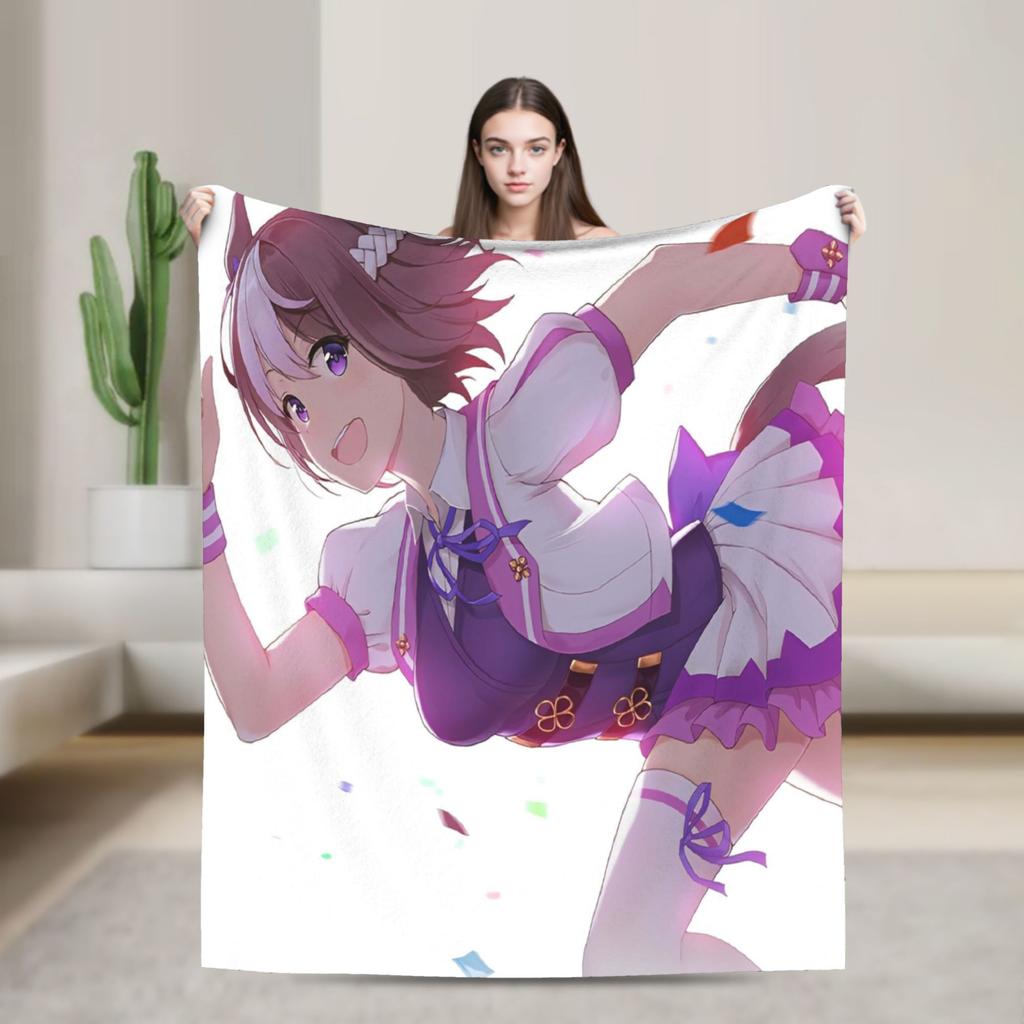Umamusume Pretty Derby Anime Blanket Cover Velvet Lightweight Thin Throw Blankets for Bedding Couch Bedroom Quilt