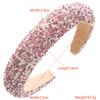 Diademas Brillantes Estilo Full Crystal Acolchadas Gruesas Lujo Brillante Bling Uso Diario Calle Accesorios para el Cabello Para Dama