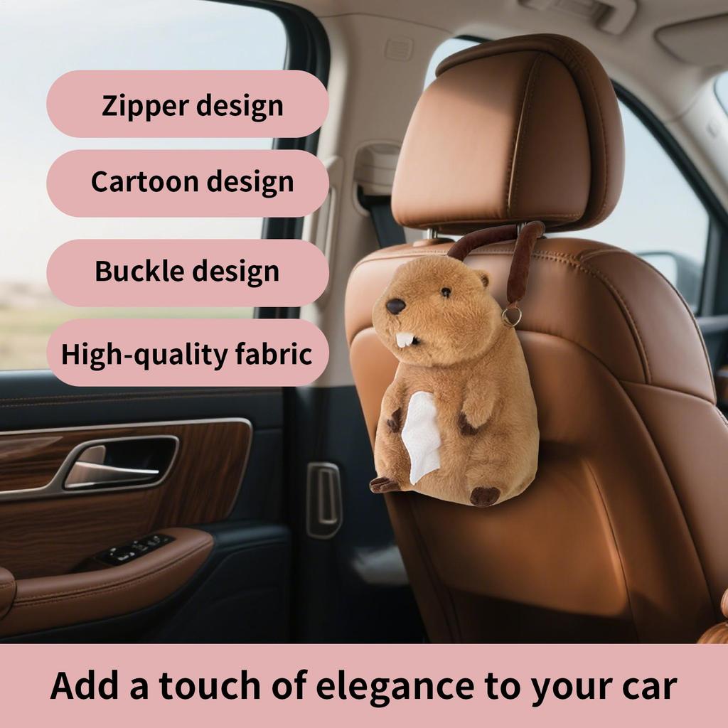 Car Tissue Holder Cute Tissue Dispenser Napkin Holder For Car Interior Decor Storage Bag Napkin Organizer For Backseat RV Sedan