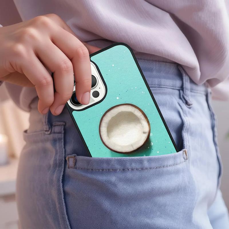 Sommer Frucht Kokosnuss am Strand Handyhülle Für iPhone 17 Air 15 16e 14 13 Pro Max Hülle 12 11 Pro Max PLUS cover