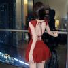 Niche design sense backless straps pure desire sexy suspender dress women's summer new slim and thin A-shaped skirt