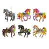 1/2/3/4/5/6/7/8/10/12/15/20/25 Pcs Horse Ornaments For Christmas Tree Metallic Rhinestones Horse