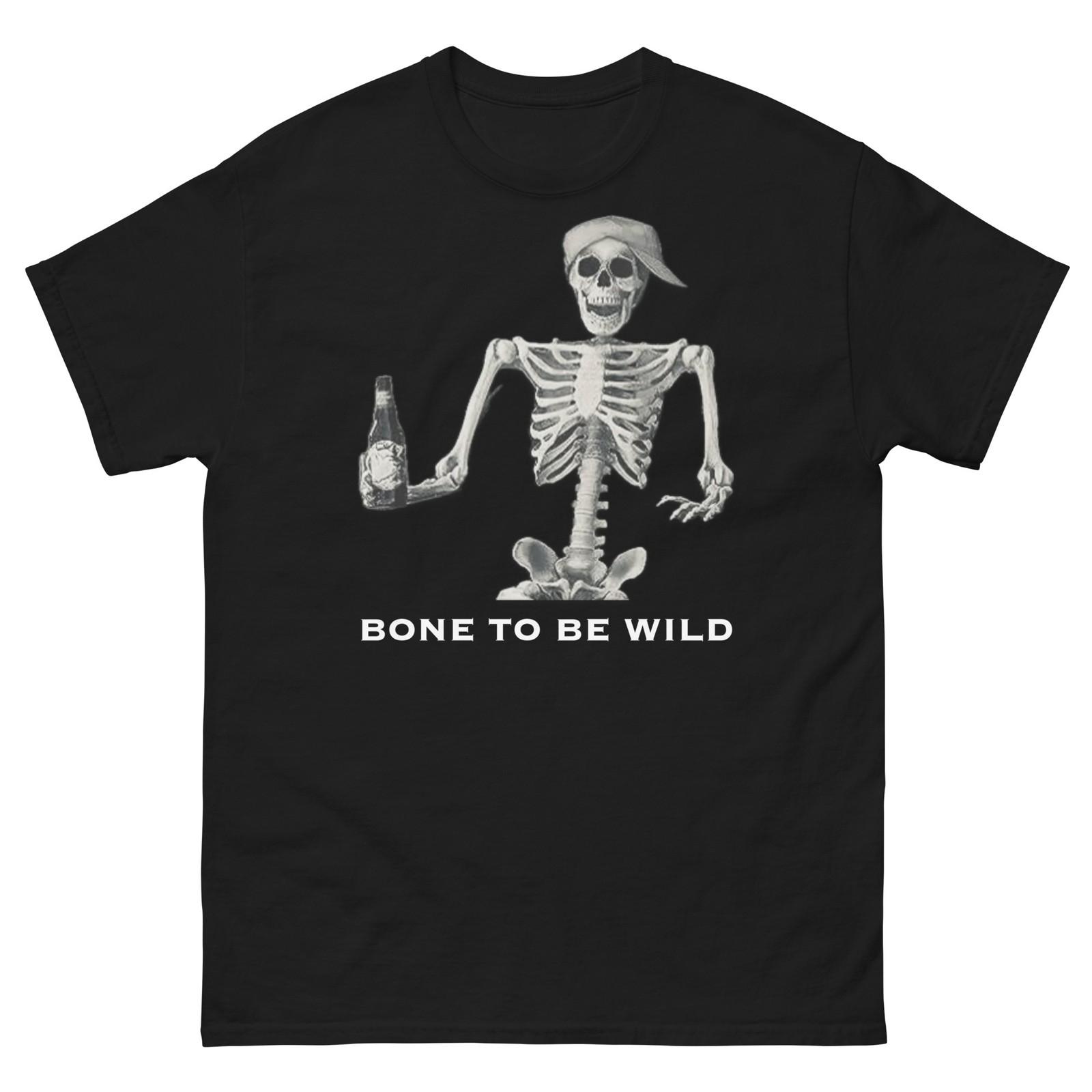 BONE TO BE WILD смешная футболка на Хэллоуин разные цвета и размеры S разноцветный