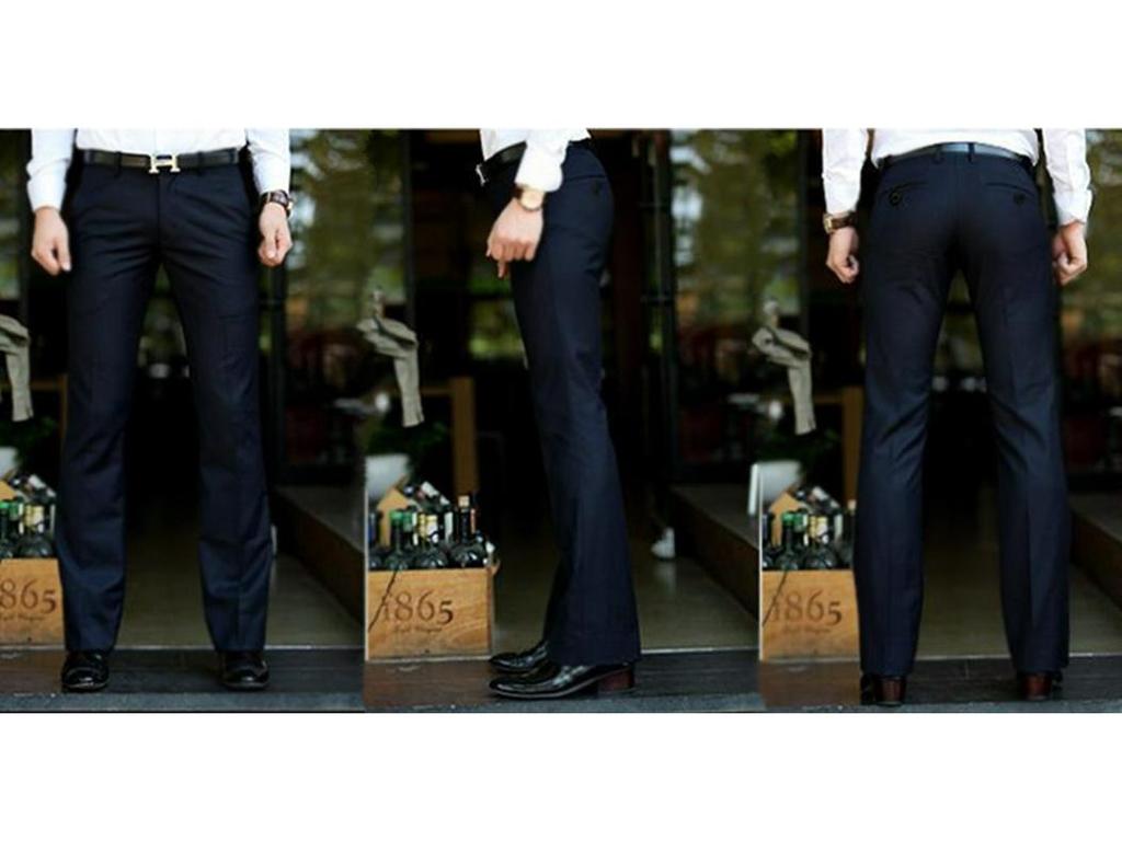 Men's Casual Wide-Leg Dress Pants - Non-Iron, Flared, Loose Fit