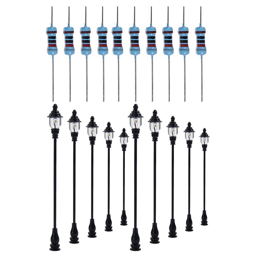 10pcs Model Railroad Train Lamp Posts Led Street Light Lamp High Quality