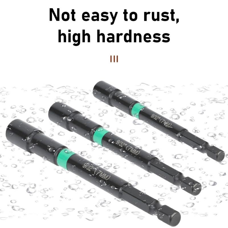 1 Set Hex Shanks Socket Drill Bit Magnetic Impact Driver Accuracy Socket Head for Efficient Nut and Screw Handling