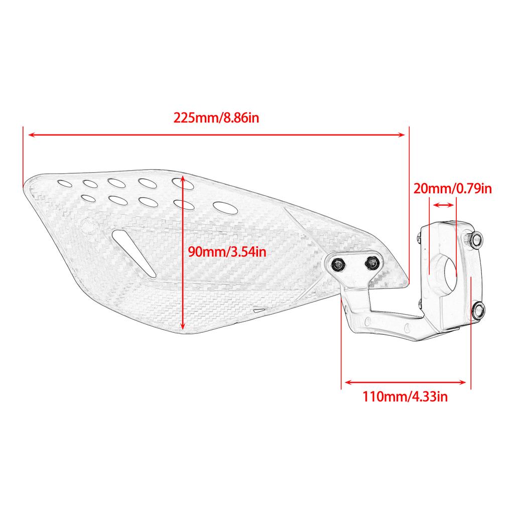 Motorcycle Handguard Motorbike Handle Guards 22mm Dirt Pit Bike ATV Quads Universal Hand Protectors Enduro Motocross