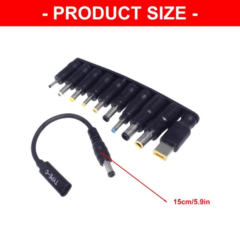 USB C To DC5521 Adapters 10PCS Power Plugs 60W High Power Fast Charging Wire Compatible for Laptops Routers Cameras