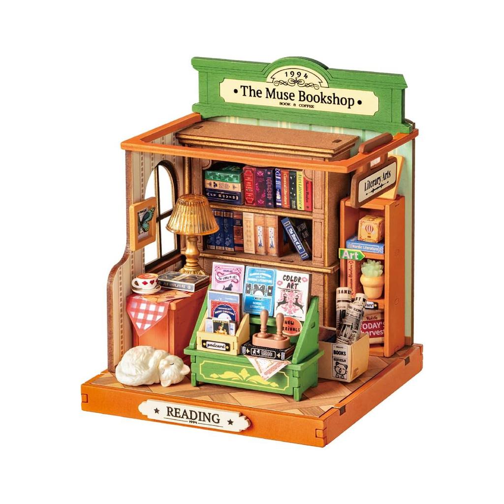 ROBOTIME Rolife 3D Puzzles The Muse Bookshop DIY Miniature House DS040
