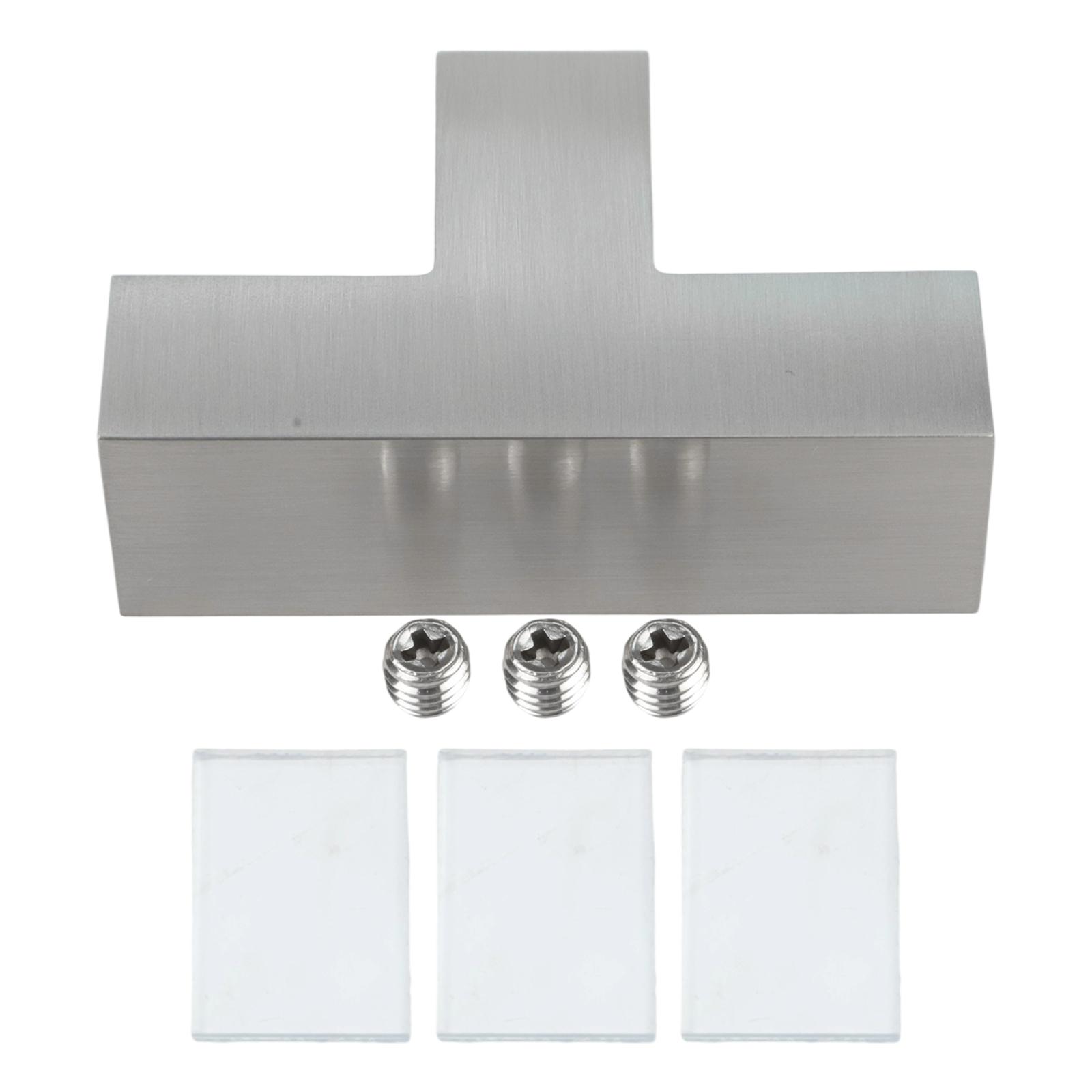 

8-12mm Glass Bracket Brass Shower Door Bracket Bathroom Installation Concealed Design Easy Installation Shower Door Clamp Nickel