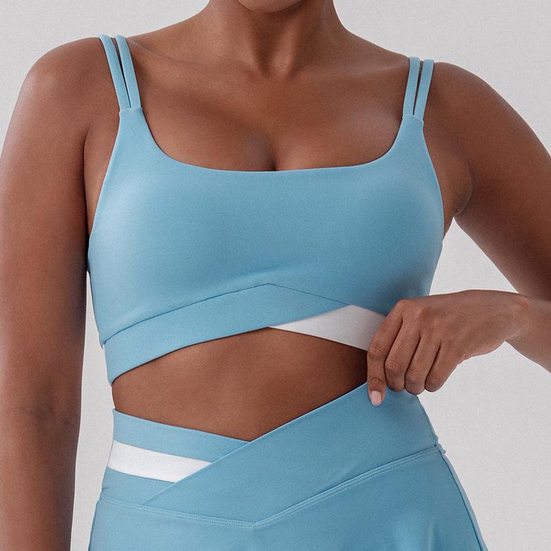 

Color Block Women s Skort: Anti-Exposure Outdoor Running, Badminton, Tennis Fitness Skirt M