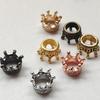 50pcs Alloy Loose Spacer Beads with Box Jewelry Making DIY Bracelet Handmade Accessories Crown Beads ConnectorsEnd Beads Cap TMZ