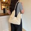 Korean Version of Beach Vacation Personalized Knitted Hollow Pattern Women's Tote Bag Leisure Ethnic Style Women's Shoulder Messenger Bag