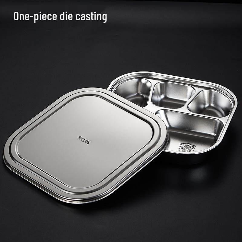 DM 304 Stainless Steel Food Grade Divided Lunch Box Set