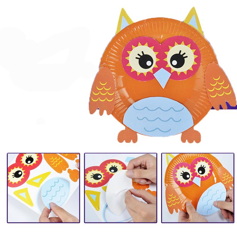 10 PZ/SET Animali dei Cartoni Animati Adesivo Creativo in Carta Giocattoli Fai da Te Disegno dei Cartoni Animati Educazione