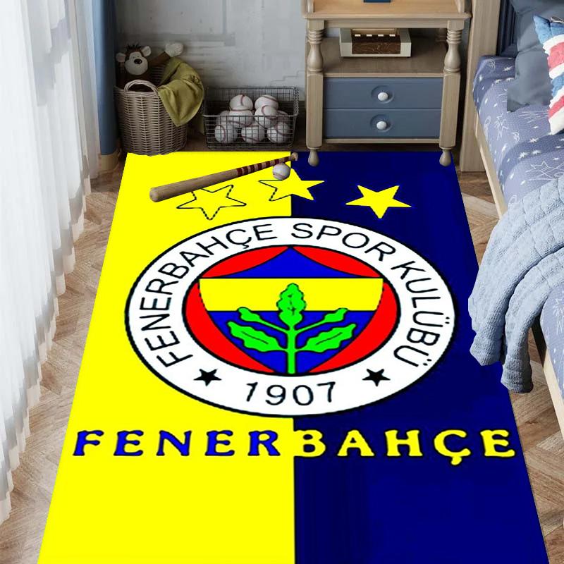 Eredità Fenerbahçe: Tappetini per pavimenti con stampa a motivi del 1907 Zerbino Cuscino per sedia da ufficio per stanza