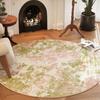 Pastoral Style Living Room Decoration Green Carpet Round Rugs for Bedroom Washable Lounge Floor Mat Anti-slip Bedside Soft Rug