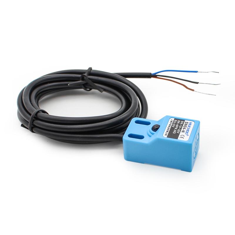 Bezkontaktní spínač Kovový koncový SN04 Senzor Čtvercový Vodotěsný NPN PNP NO NC DC Tři vodiče 10-30V AC Dva vodiče 90-250V