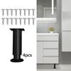 4Pcs Adjustable Furniture Legs,Heavy Duty,12cm-19cm Sturdy Metal Replacement Bed Support Leg for