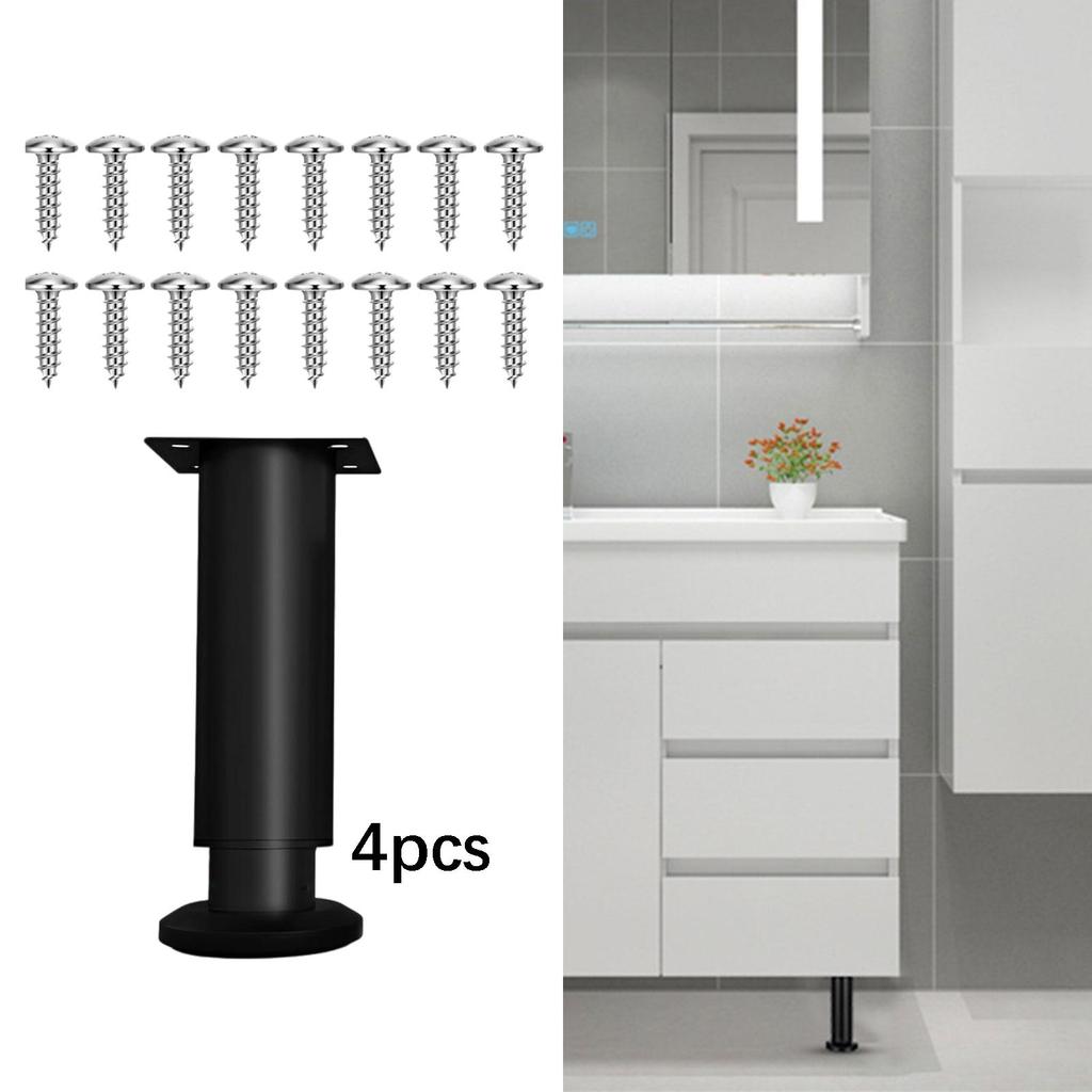 4Pcs Adjustable Furniture Legs,Heavy Duty,12cm-19cm Sturdy Metal Replacement Bed Support Leg for