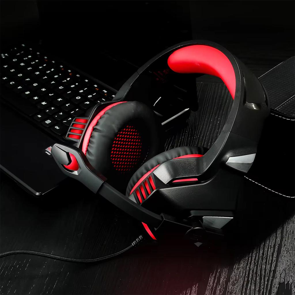 V3 3,5 mm kabelgebundenes Gaming-Headset mit Geräuschunterdrückung, E-Sport-Ohrhörer, Over-Ear-Kopfhörer, 50 mm dynamisch