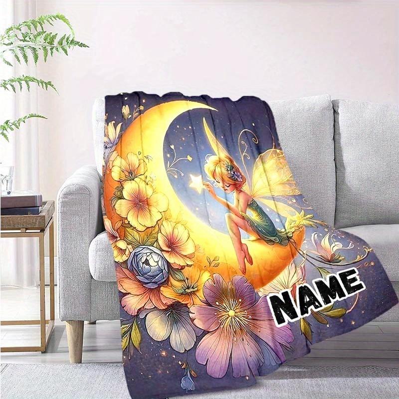 Moon Fairy Customize Your Name Blanket Warm Comfortable And Soft Blankets Are Suitable For Home Lunch Break Blanket Office Sofa Sofa Gift To Relatives