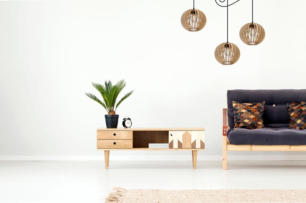 MODERN WOODEN LED CEILING HANGING LAMP