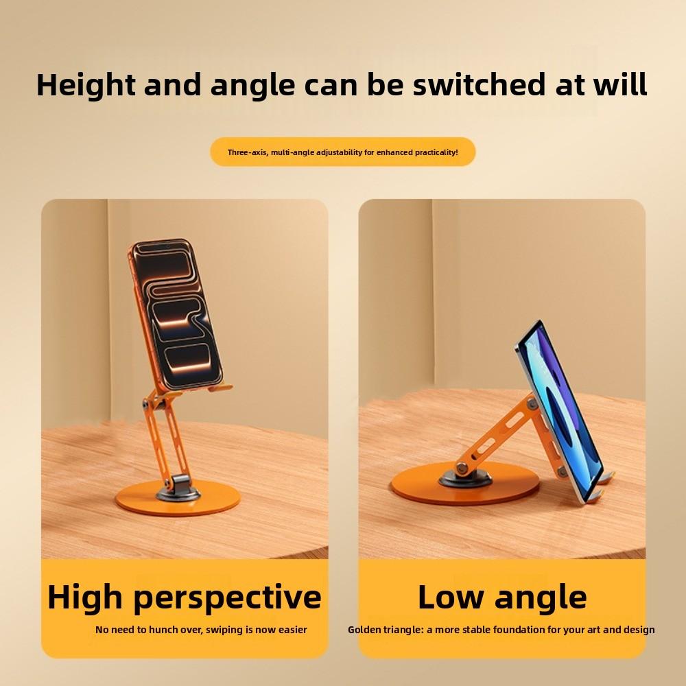 360 ° Rotating Adjustable Phone Holder Folding Metal Mobile Phone Holder Stand Adjustable Portable Table Cell Phone Stand