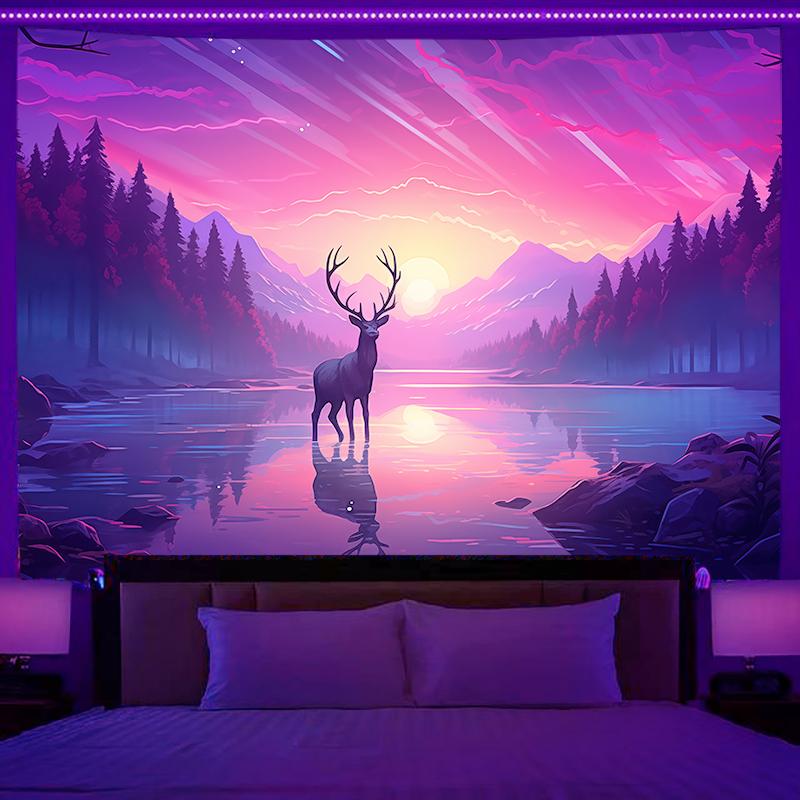 VIKAMA Surreal Fantasy Tapestry Cyberpunk Style Modern Bedroom Bedside Living Room Back Wall Home Decor Tapestry