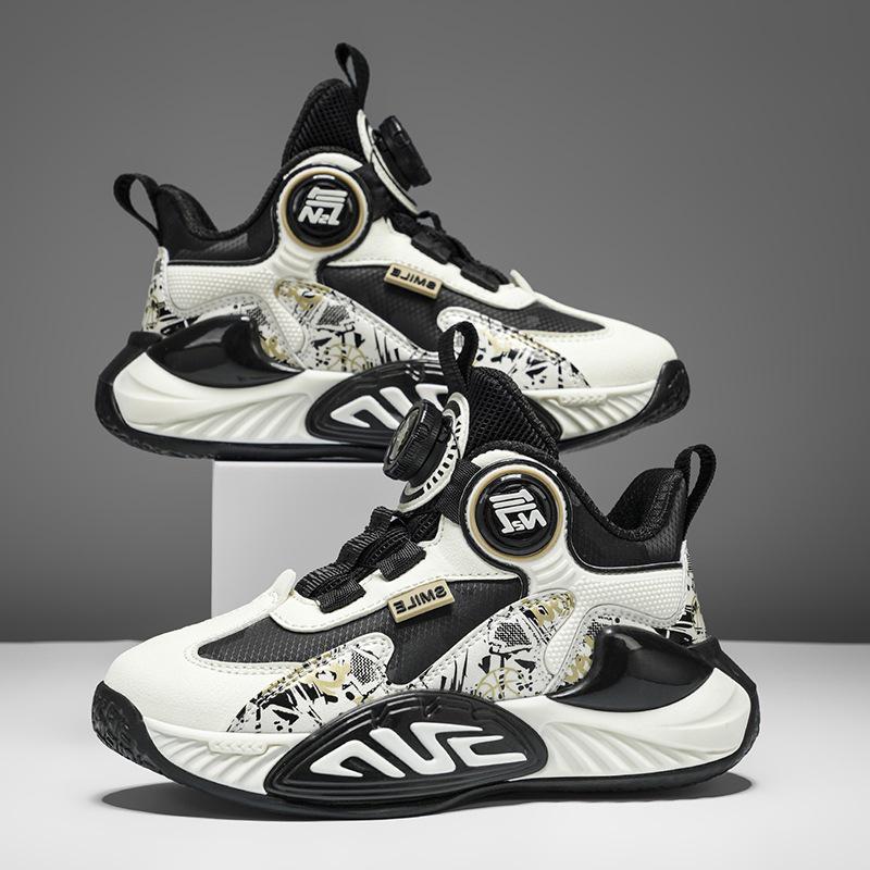 Boys' New 2025 Autumn-Winter Shock-Absorbing Training Shoes: Non-Slip Running and Basketball Shoes for Kids